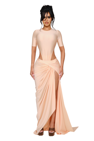 Korra Skirt - Peach Static