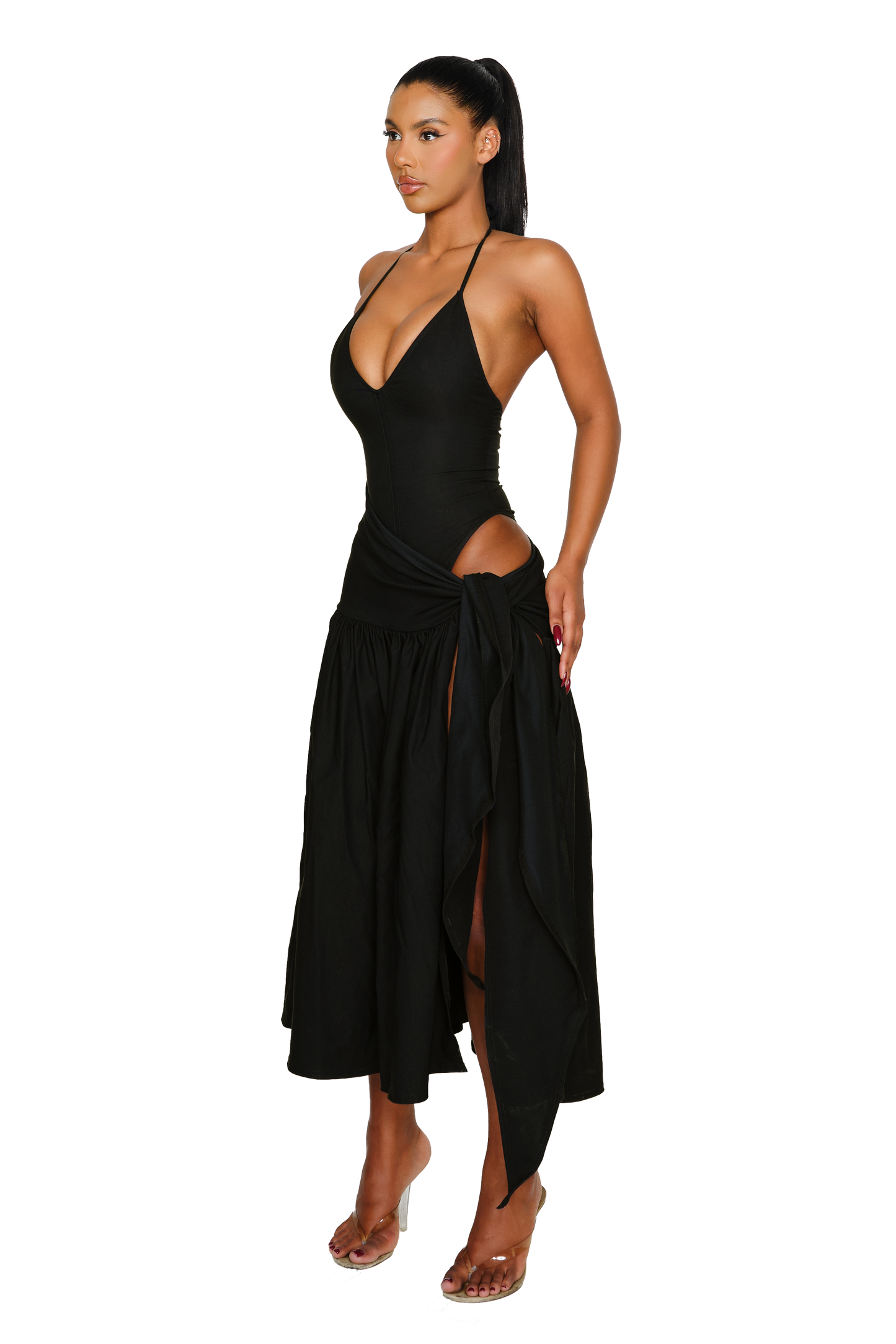 Atacama Dress - Satin Black