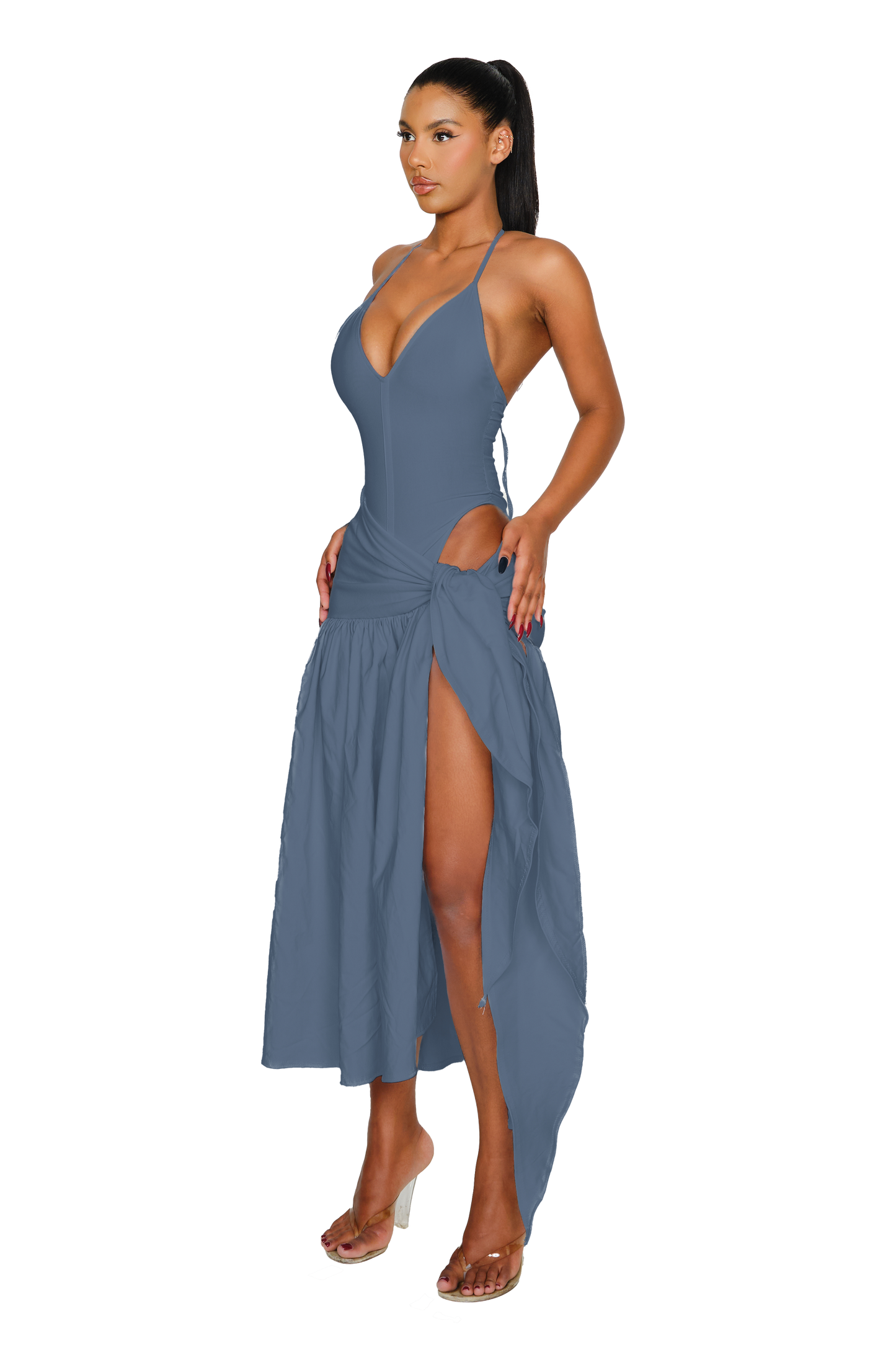 Atacama Dress - Slate Blue