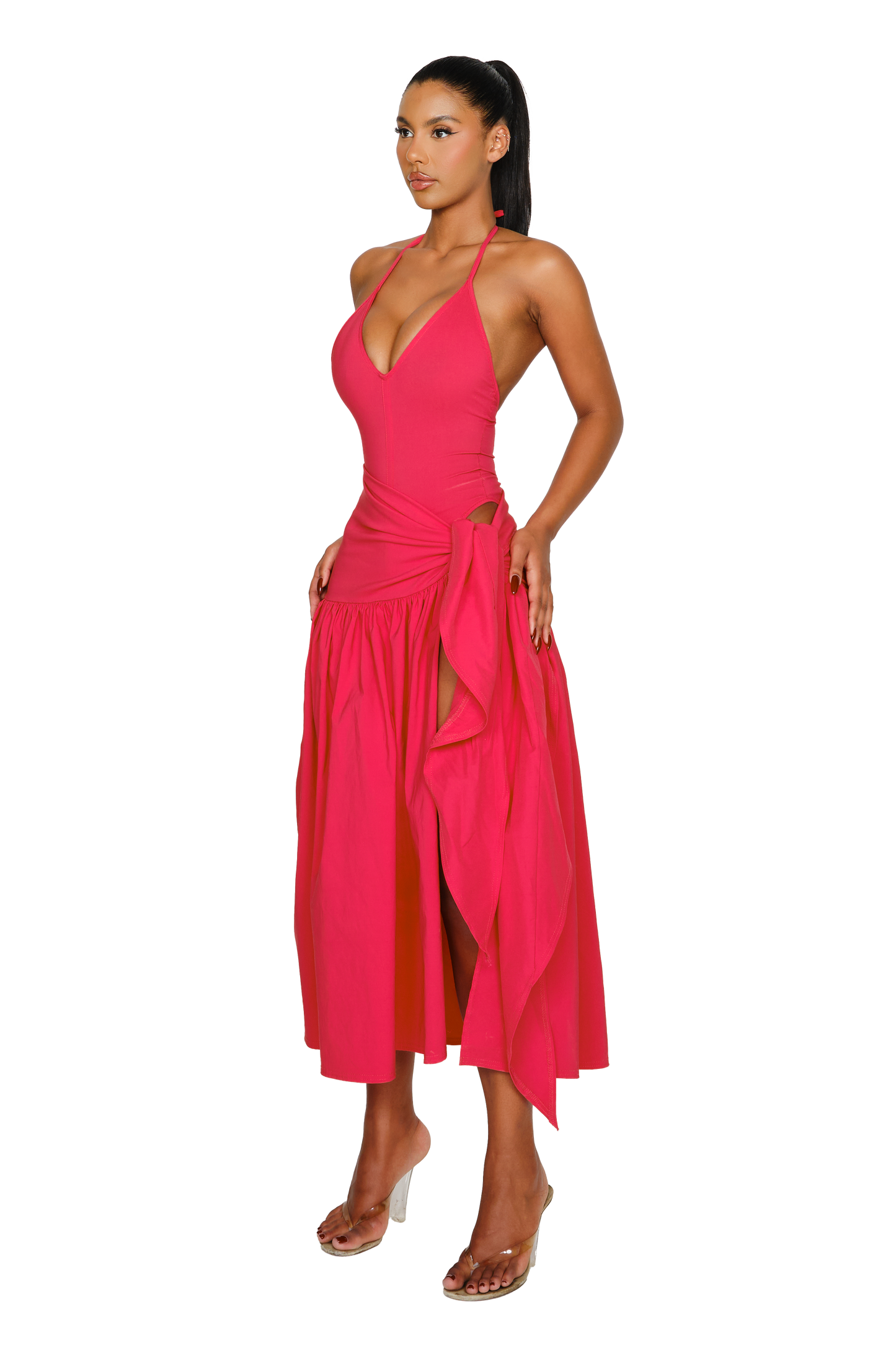 Atacama Dress - Hot Hibiscus