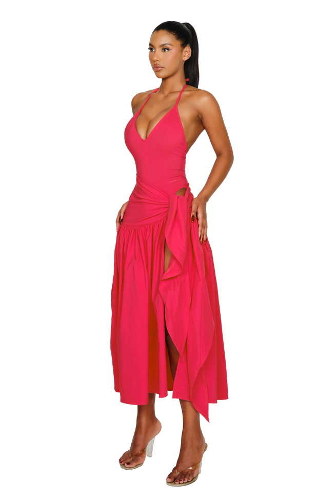 Atacama Dress - Hot Hibiscus