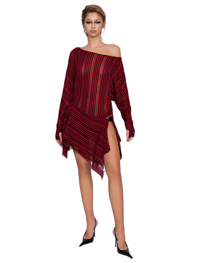 Falzarego Skater Dress - Cinnabar