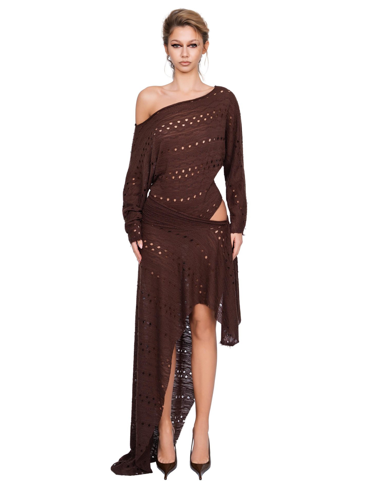 Falzarego Dress - Raw Cocoa Knit