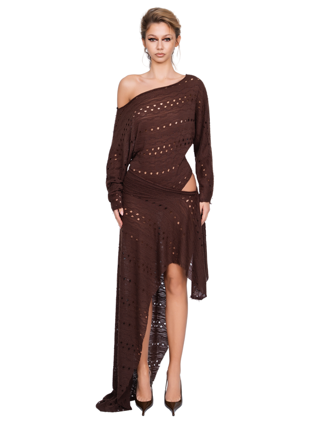 Falzarego Dress - Raw Cocoa Knit