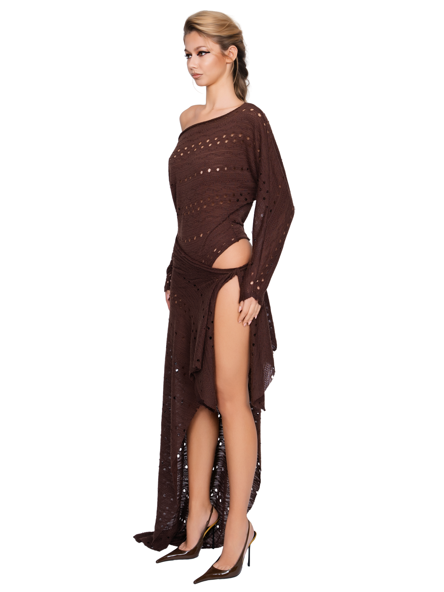 Falzarego Dress - Raw Cocoa Knit