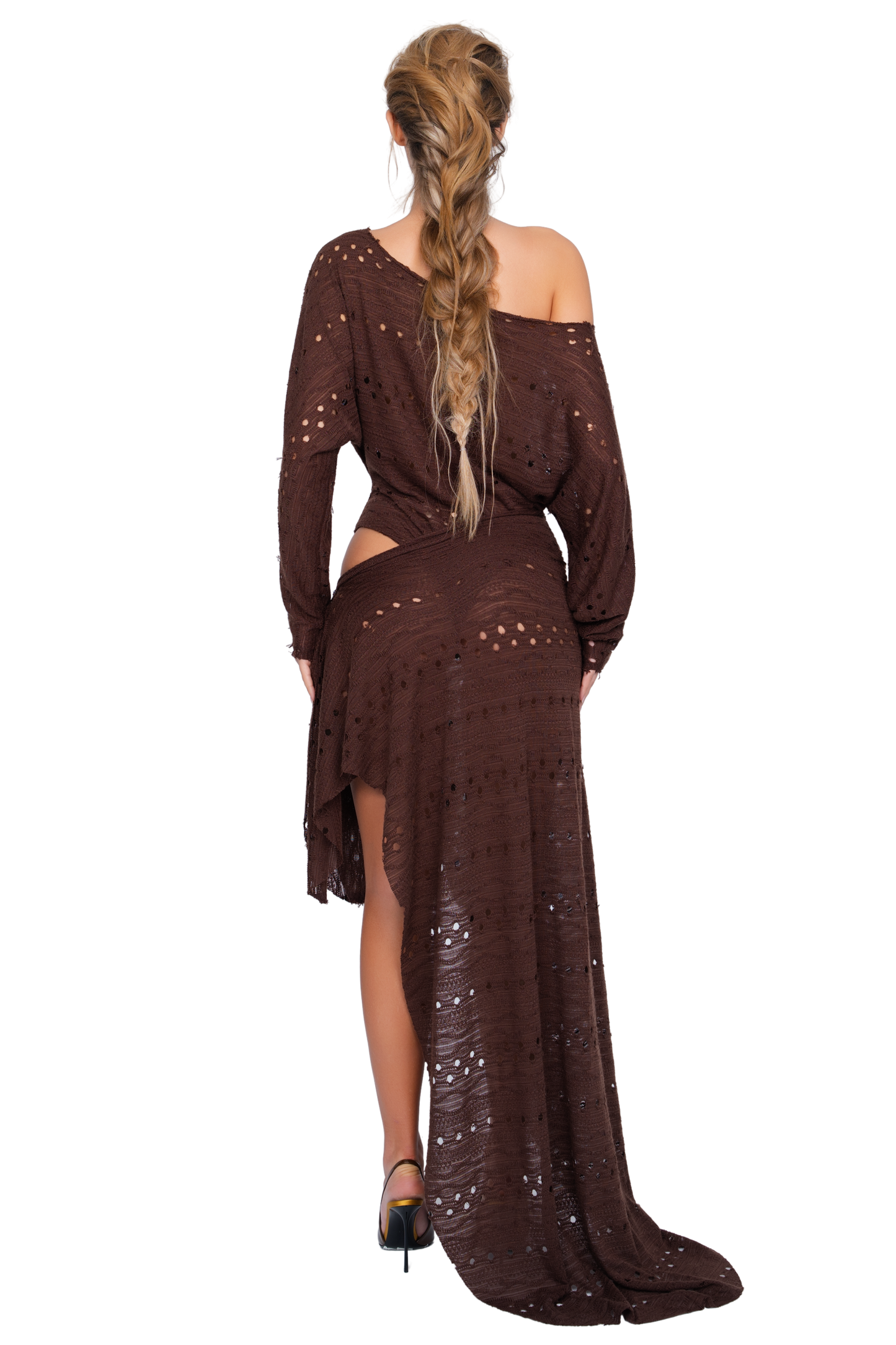 Falzarego Dress - Raw Cocoa Knit