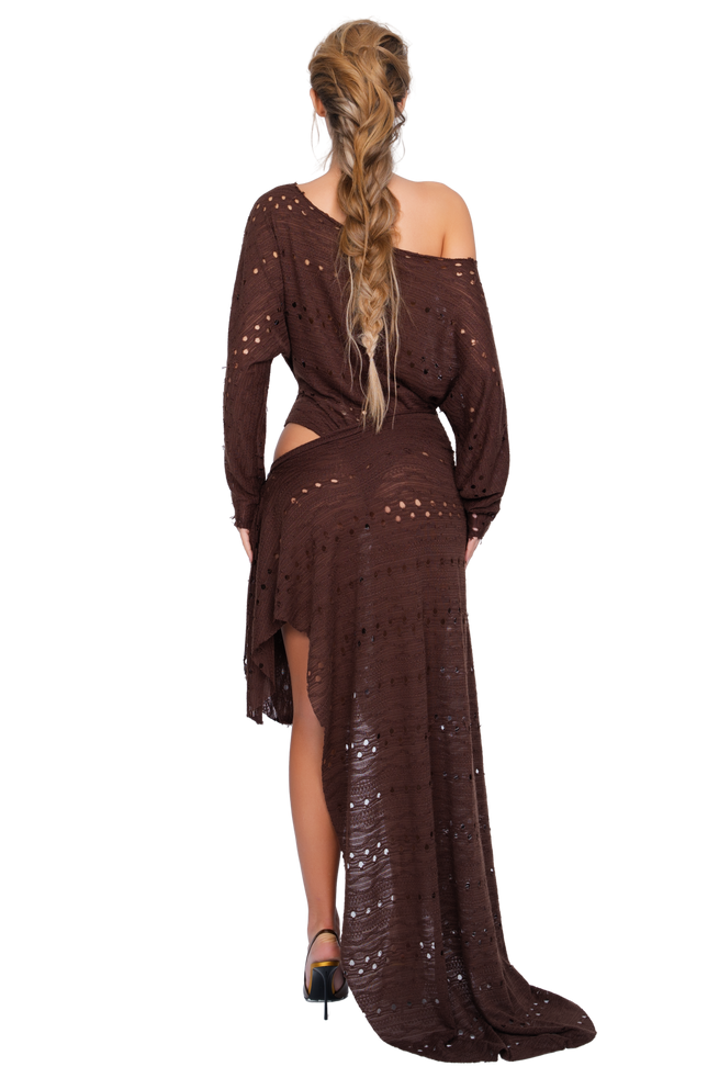 Falzarego Dress - Raw Cocoa Knit