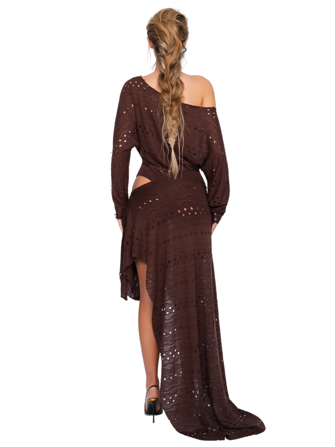 Falzarego Dress - Raw Cocoa Knit