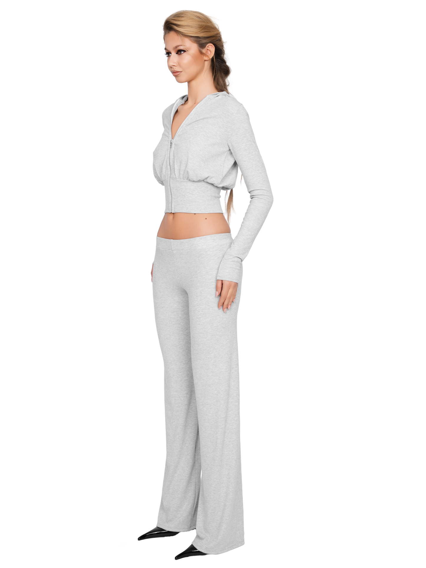 Pordena Ribbed Trouser - Soft Ash