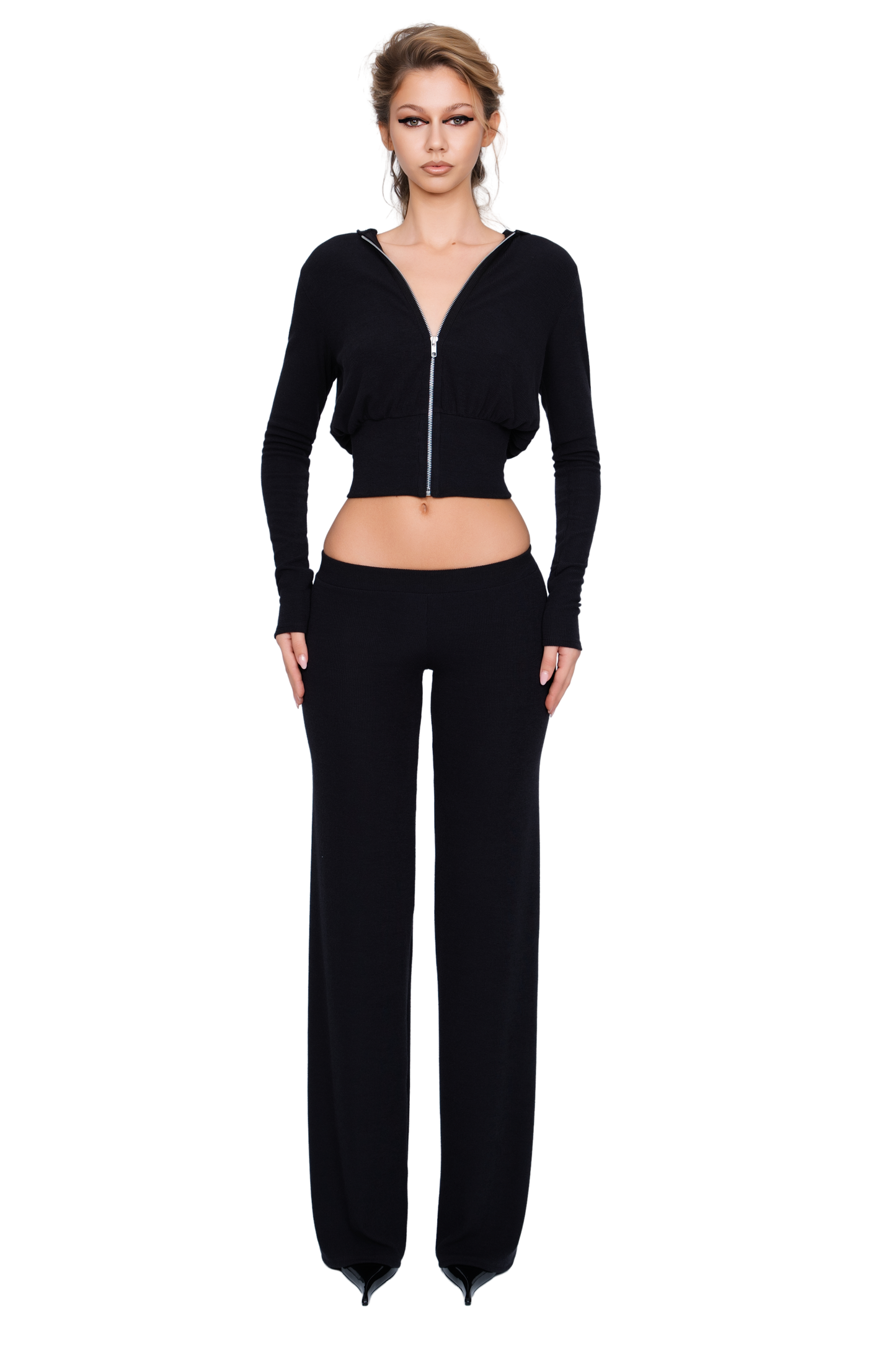 Pordena Ribbed Trouser - Obsidian Rib