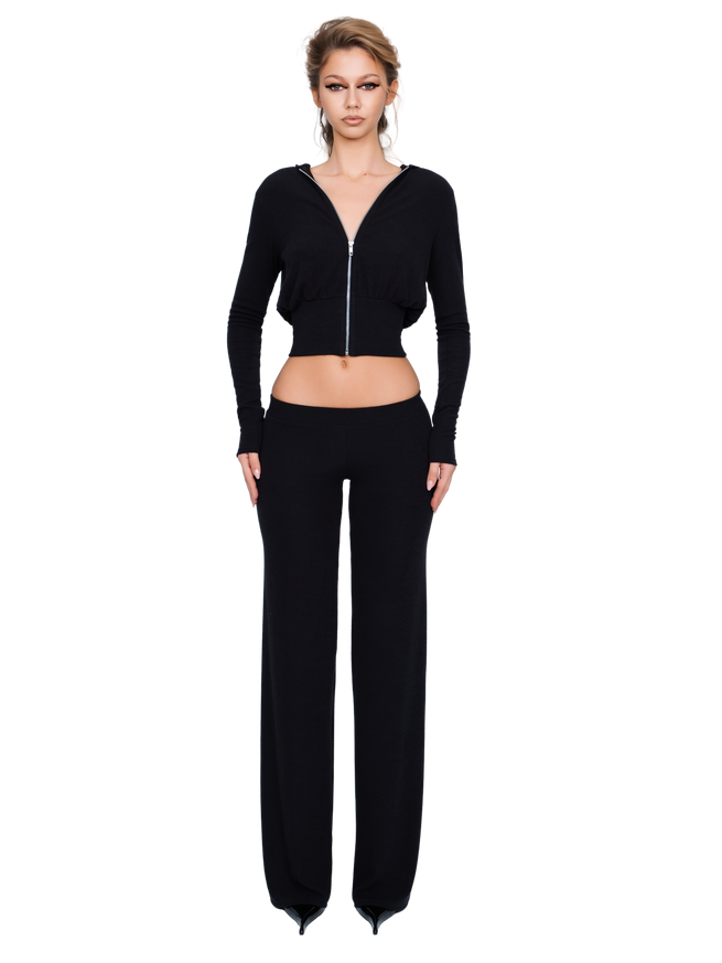 Pordena Ribbed Trouser - Obsidian Rib