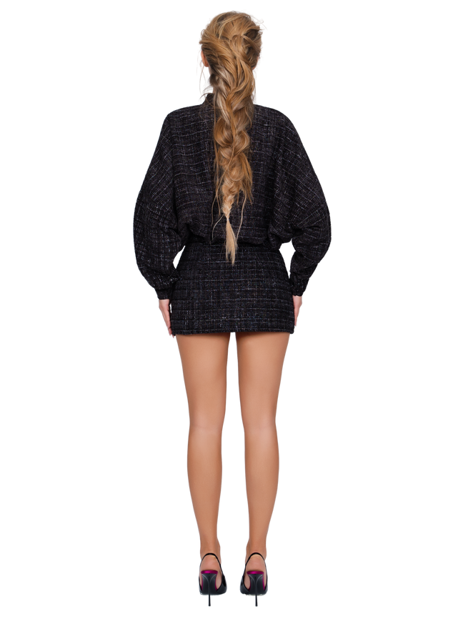 Seceda Low Waist Mini Skirt - Charcoal Grain