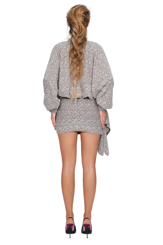 Merano Tweed Skirt - Granite Grain
