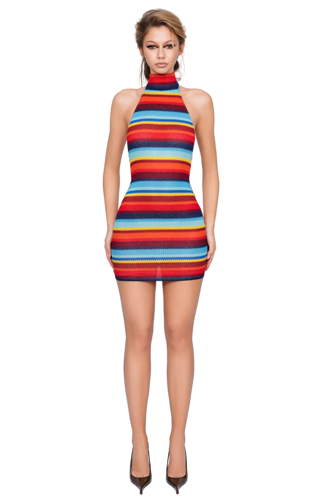 Vezzena High Neck Mini Dress Vezzena High Neck Mini Dress