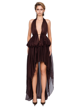 Bolzano Halter Dress - Espresso