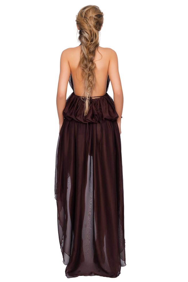 Bolzano Halter Dress - Espresso