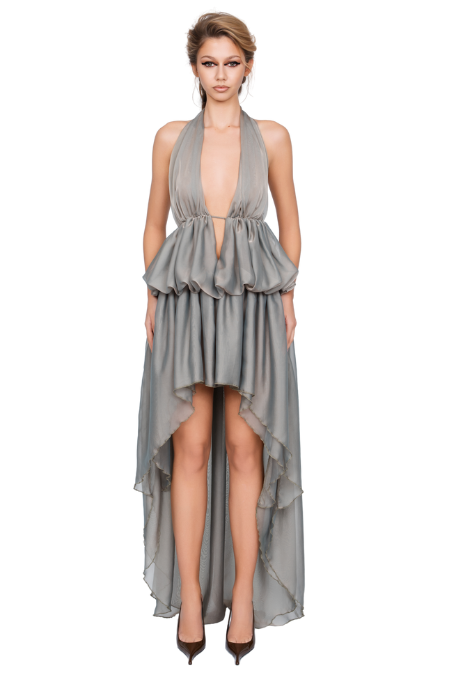 Bolzano Halter Dress - Shadow Sage