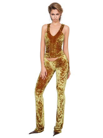 Duran Ruched Top - Honey Lime