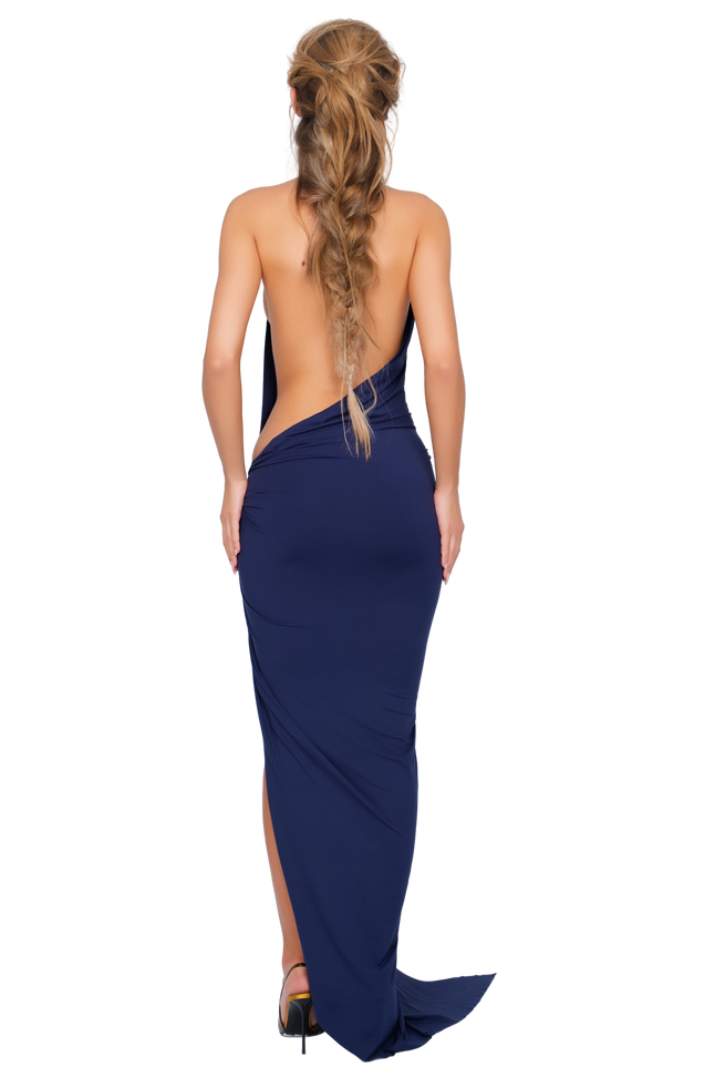 Corvaro High Split Maxi Dress - Deep Current