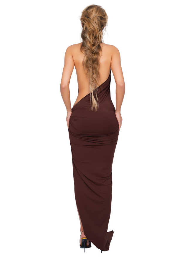 Corvaro High Split Maxi Dress - Arabica