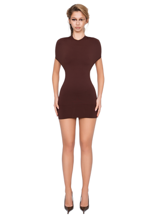 Dola Ruched Mini Dress - Arabica