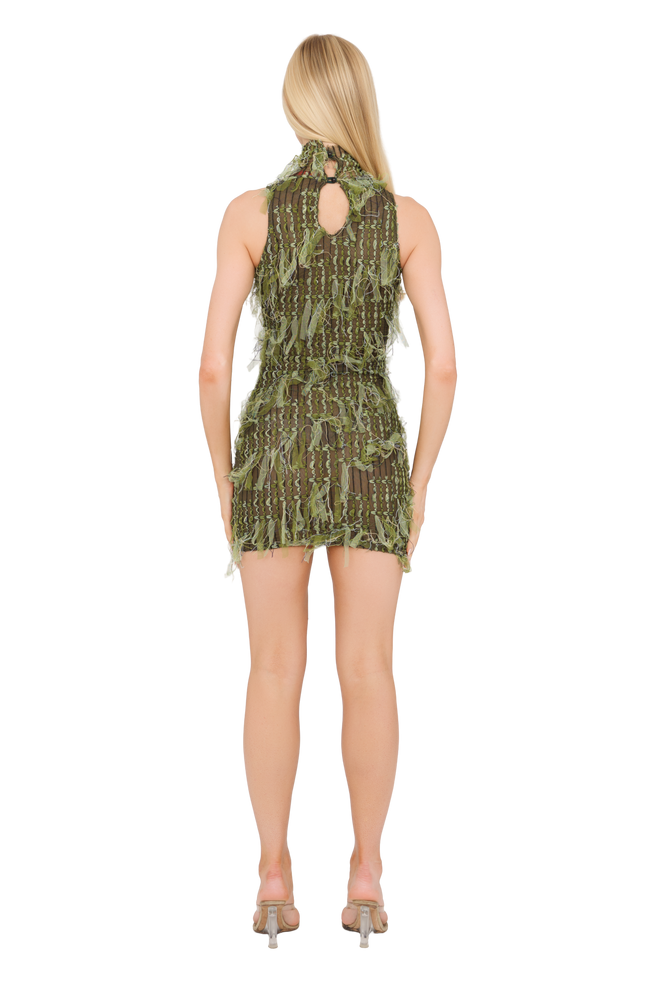 Kaia Mini Dress - Moss Green