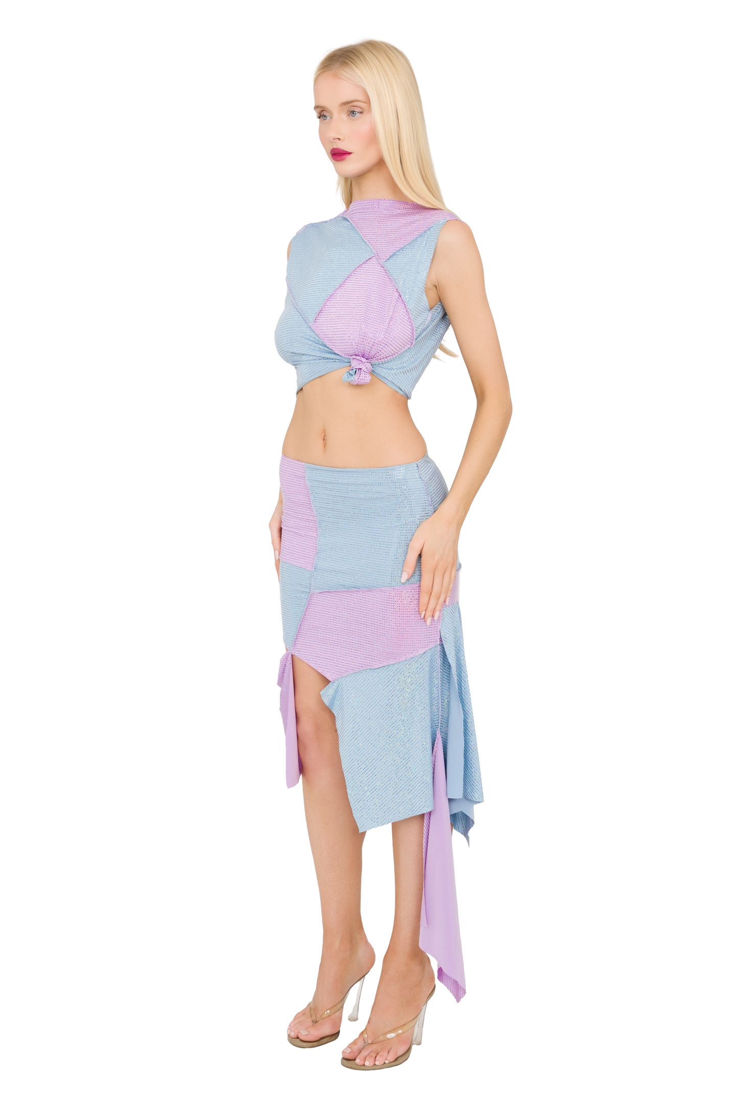 UPSALA Skirt - Lilac/Blue