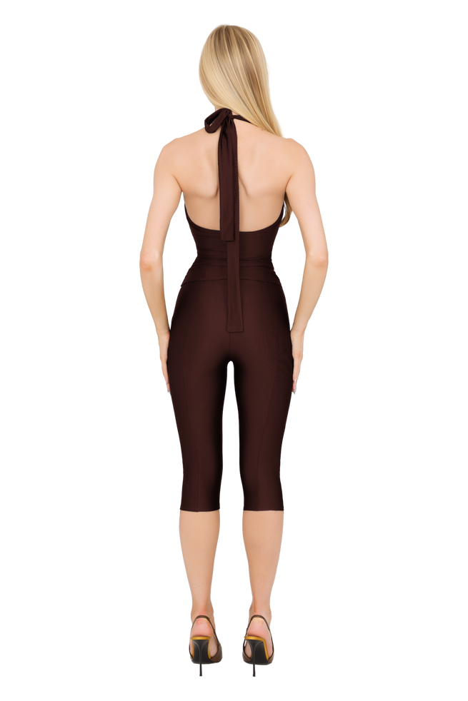 Lanai Halter Top - Chocolate