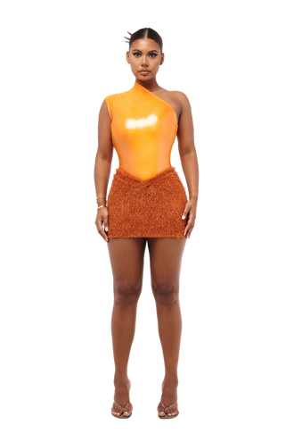 KAIBU MINI SKIRT - ANEMONE ORANGE